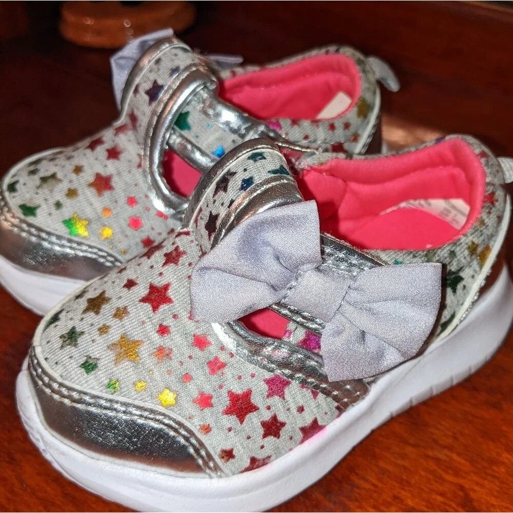 CONVERSE Size 3 Toddler Kids Shoes + WONDER NATION Sz 3 Stars and Bows Sneakers